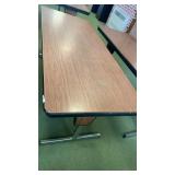 Wooden table with adjustable legs 72 inches x 30