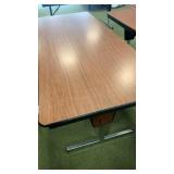 Wooden table with adjustable legs 72 inches x 30