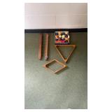 billiards balls, racks and cue holder