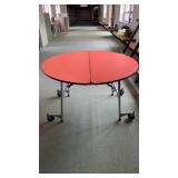 Orange foldable cafeteria table 48 inches