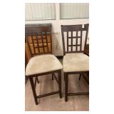 2 wooden chairs. withCushion