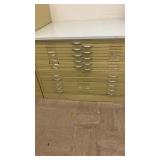 Drafting cabinet with drawers 49 inches x 40
