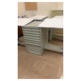2 sided drafting tables with drawers 78 inches x