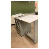 Double sided drafting table with drawers 78