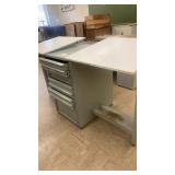 Double sided drafting table with drawers 78