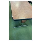 Wooden table with metal legs 72 inches x 30
