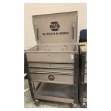 Napa tool box with drawers and open top lid , on