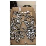 Tray lot of metric sockets