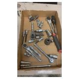 Tray lot assorted sockets , Ratchets