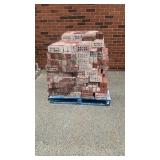 Pallet of red bricks