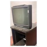 27 inch Sony TV with tv stand on wheels