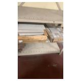 6 Shelf lot of assorted tile and scrap
