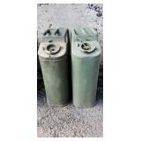 Pair of Military fuel cans 5 gallon.