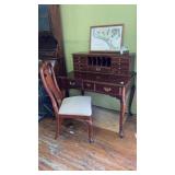 Queen Anne desk w/ secretary top & chair