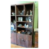 Wooden wall unit w/ door storage