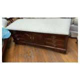 Lane cedar chest w/ padded seat top & key