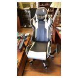 Black & white leather office chair