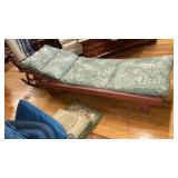Cedar chaise lounge with outdoor cushion