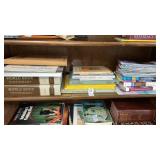 Shelf lot of books maps