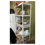 Tall poly storage shelving -contents separate