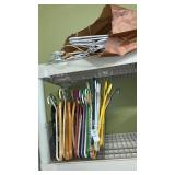 Lot of clothes hangers bin & bag