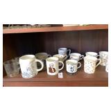 Large lot of designed mugs