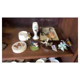 Lot of W. F. George fine china monarch butterfly