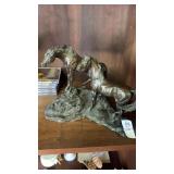 Bronze horse statue "Intruder by Lanford Monroe"