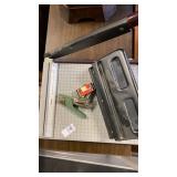 Paper cutter, hole punches and staples