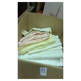 Box of pillow cases, sheets