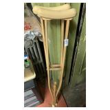 Wooden crutches