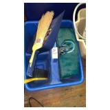 Bin with broom and dustpan