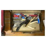 Lot of scrapers in case