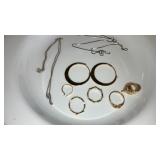 14k gold jewelry lot earrings rings pendant