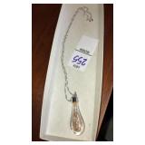 Seashell bottle pendant on sterling chain