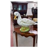 Large ceramic white goose figurine  18