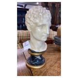 Greek bust 9" tall