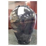 Marbled black vase
