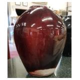 Brown glass vase