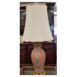 Tall pink floral lamp
