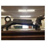 Heavy dachshund shaped boot cleaner