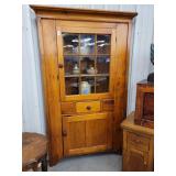 Corner cupboard no contents 44" wide 81" tall