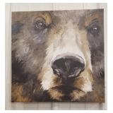 Canvas bear face print
