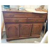 3 drawer / 1 shelf buffet, 43 in long, top items