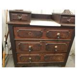 Vintage dresser with marble inlay 39 in long, 40