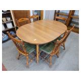 Dinaire table and 6 padded chairs