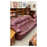 Red leather couch