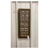 Decorative wall sign