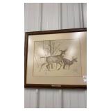 Framed deer print