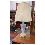 Pair of lamps and flower